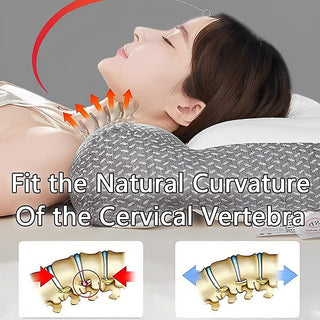 Cervical Ergonomic Pillow Soy Bean Contour Orthopedic Bed Neck Pain Washable